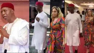 Ned Nwoko spotted with 4th wife, Laila at an international event