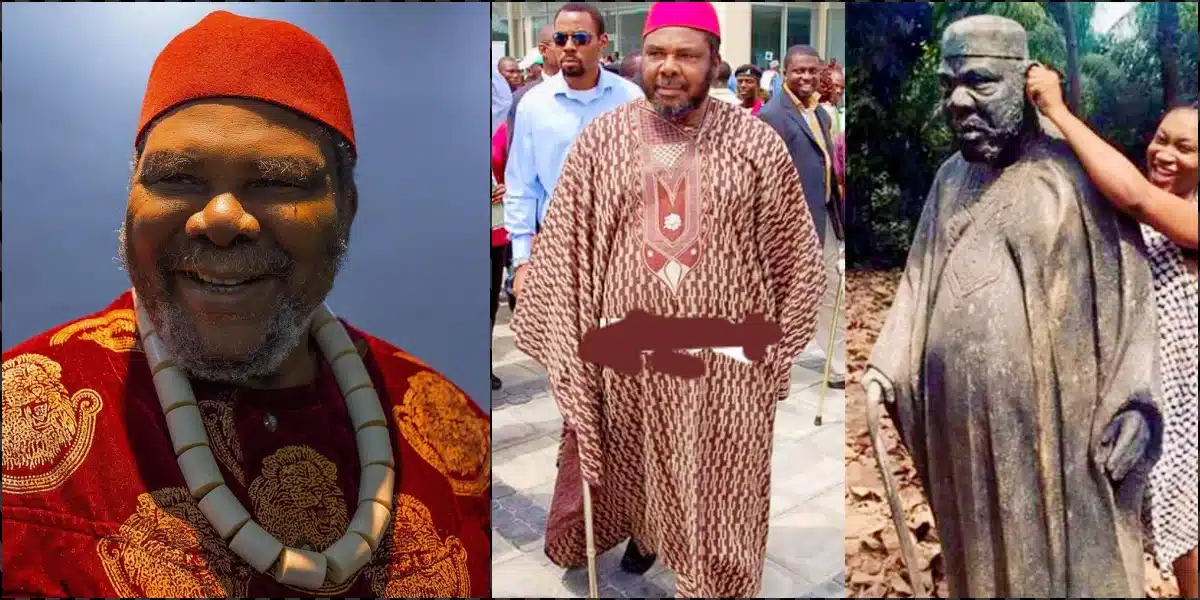 Outrage as lady makes a sculpture of Pete Edochie