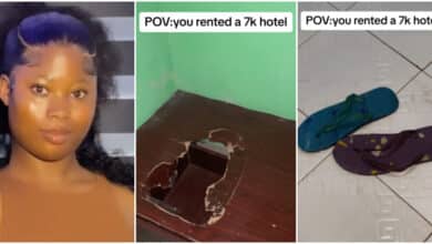 "I entered one chance"- Lady shares video of N7k hotel room she paid for, it stuns many