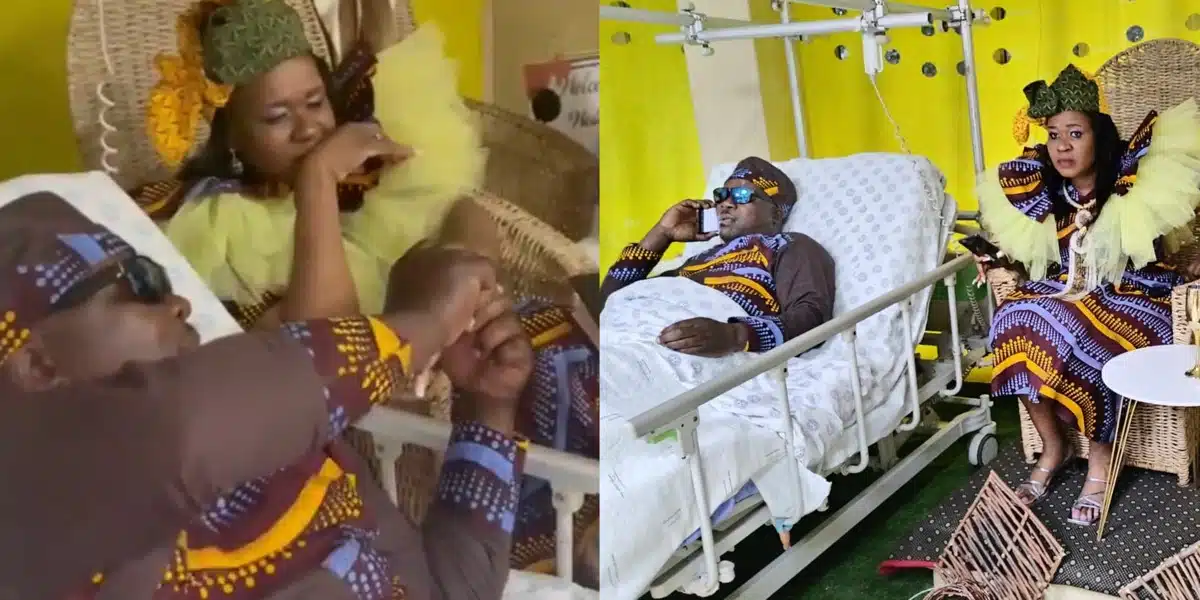 “By fire by force” — Reactions as South African groom gets married to his bride on hospital bed
