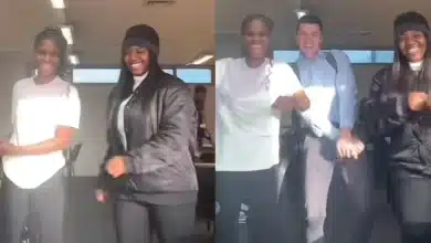 “It can never be Nigerian lecturers” — Reactions as lady shares video of her UK lecturer joining in her TikTok video