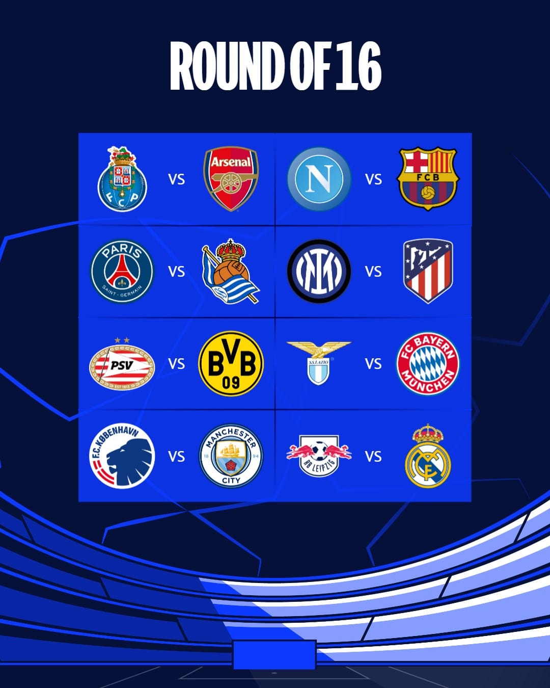 UCL last-16 draw: Arsenal, Man City lucky, as Napoli face Barcelona