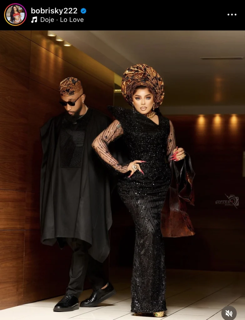 “Na baby bump pics we need next” — Reactions as Bobrisky shares couple pictures with new man 