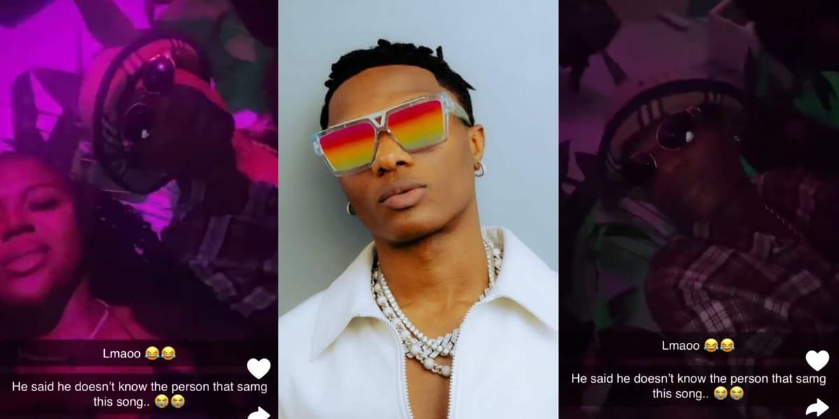 "I don't know him oo" - Moment Wizkid denies knowing who sang 'Holla At Your Boy' when asked in a club