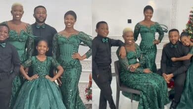 Real Warri Pikin melts hearts with cute family Christmas photoshoot