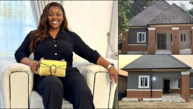 Content creator, Obiora Maryjane gifts parents a new house