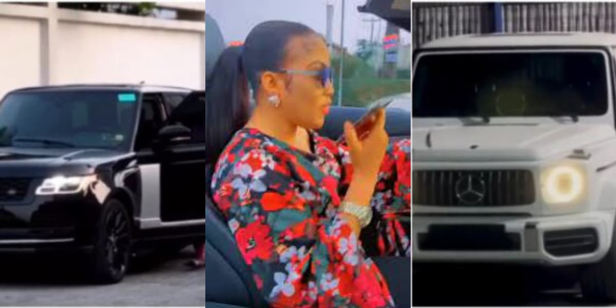 A young Nigerian lady has gone viral after showing off her seven beautiful fleets of cars she uses from Monday to Sunday.