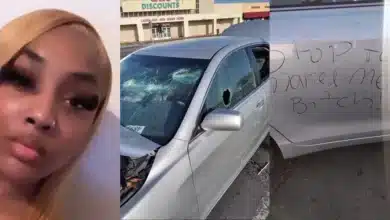 Lady shares how angry stranger demolished her sister’s car