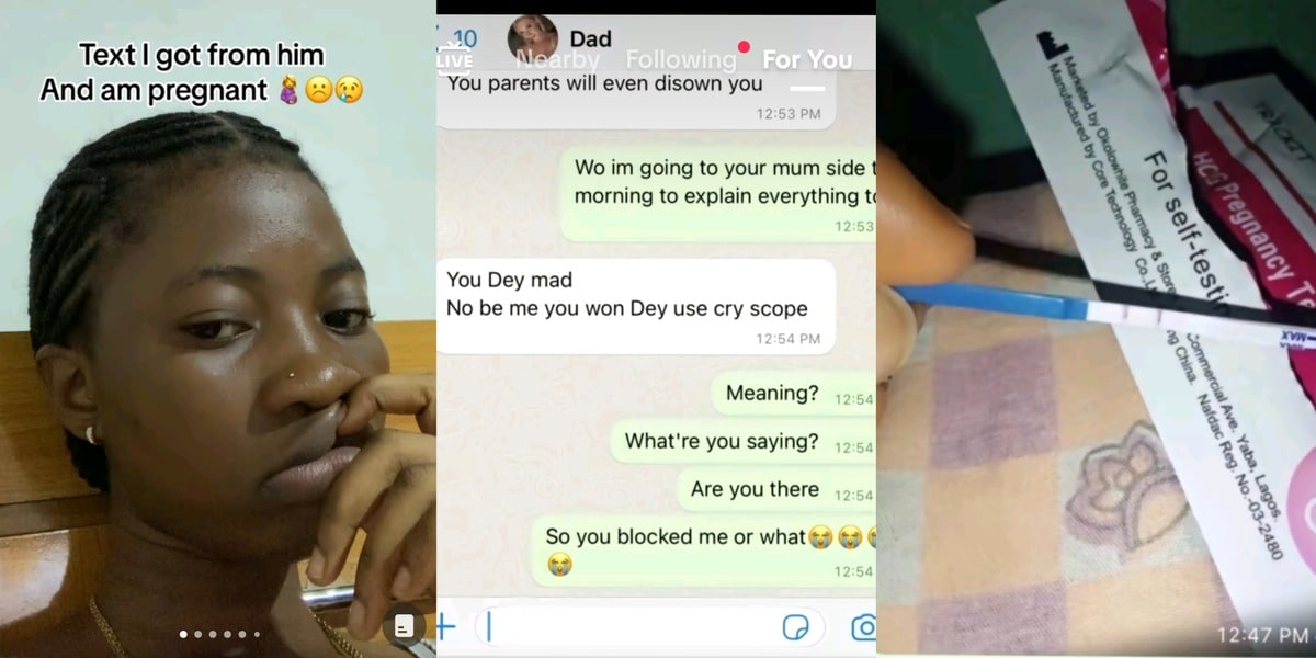 "Ment or Malaria?" - Heartbreaking response as Nigerian lady shares screenshots of boyfriend denying pregnancy