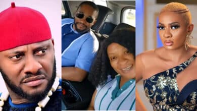 “Yul won’t like this” – Video of May Edochie gushing over male friend's cute looks causes stir