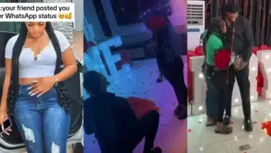 “All my friends too wicked” — Reaction as lady receives marriage proposal after friend posted her on her WhatsApp status