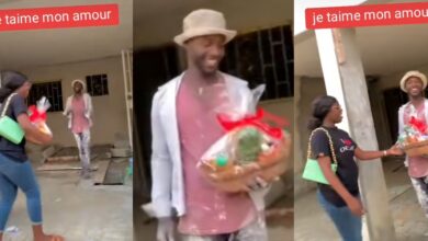 "Luckiest man on the planet" - Congolese lady surprises painter boyfriend with heartwarming valentine's gifts