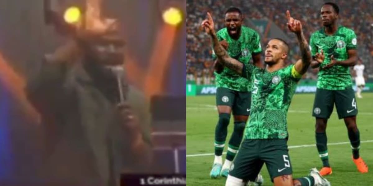 "This winning touch everybody" – Moment pastor goes on a "glory break" after receiving news of Super Eagles' triumph over South Africa