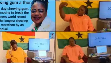 ghanaian woman chewing-gum-a-thon chewing gum