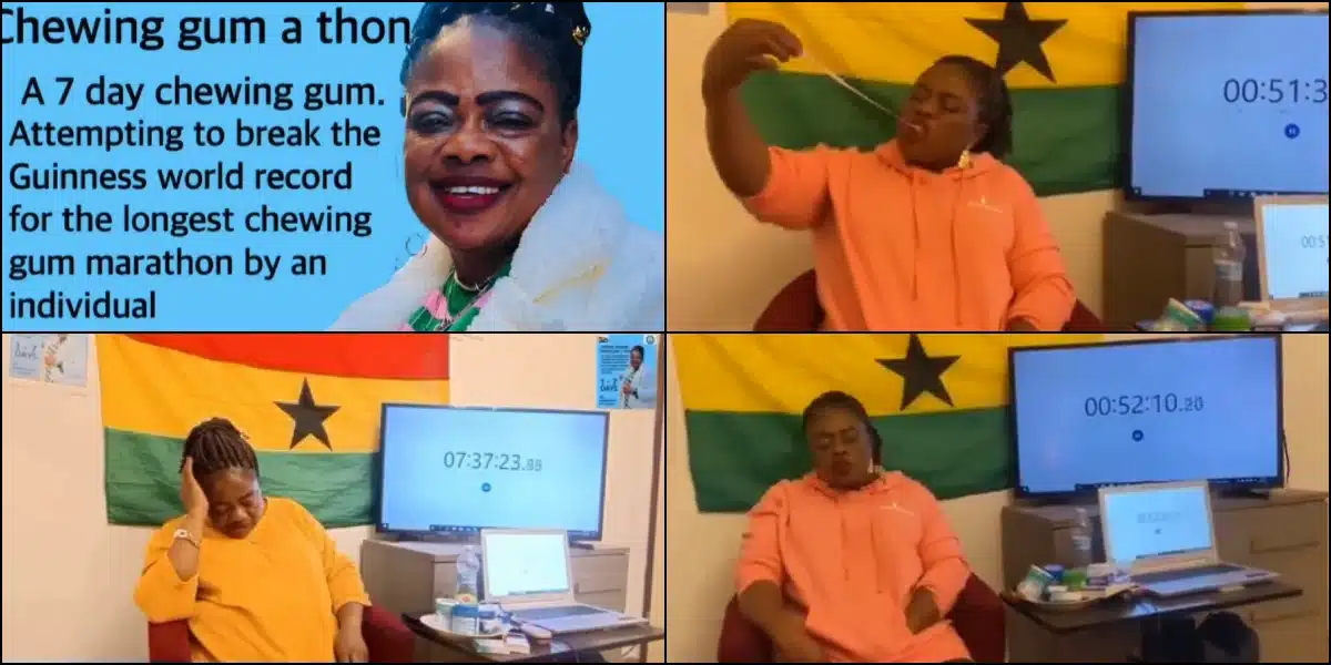 ghanaian woman chewing-gum-a-thon chewing gum