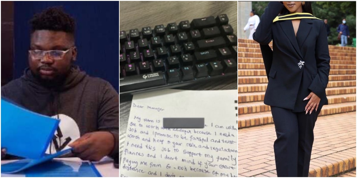 "This is shameful" - Man shares shocking application letter received from female graduate seeking employment at his company