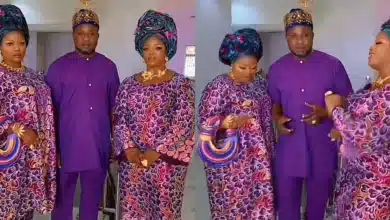 “The man married his spec twice” — Polygamous man dances happily with his two wives
