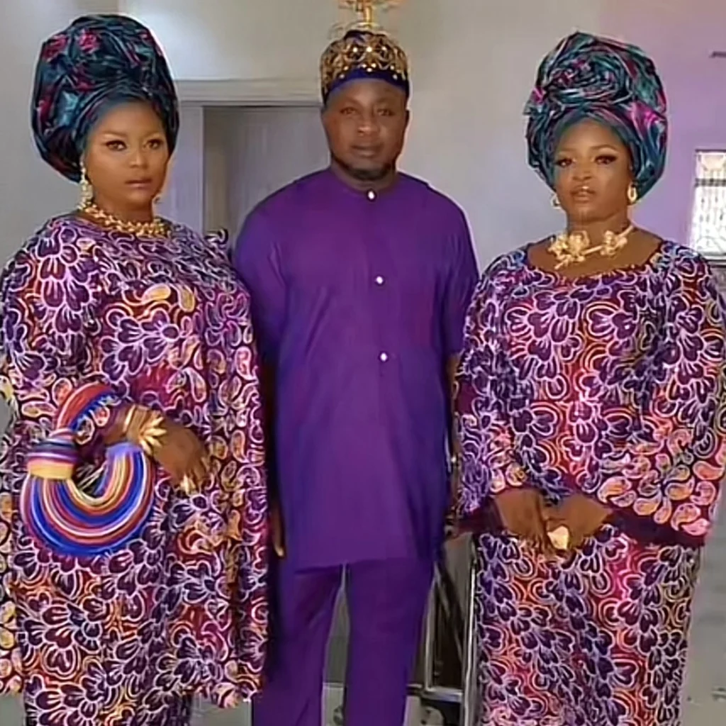 “The man married his spec twice” — Polygamous man dances happily with his two wives 