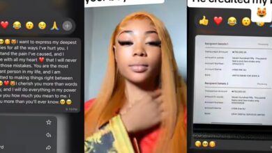 "He paid for yelling" - Nigerian girlfriend gets 'I'm sorry text', ₦1.5m 'apology cash' after being yelled at by boyfriend