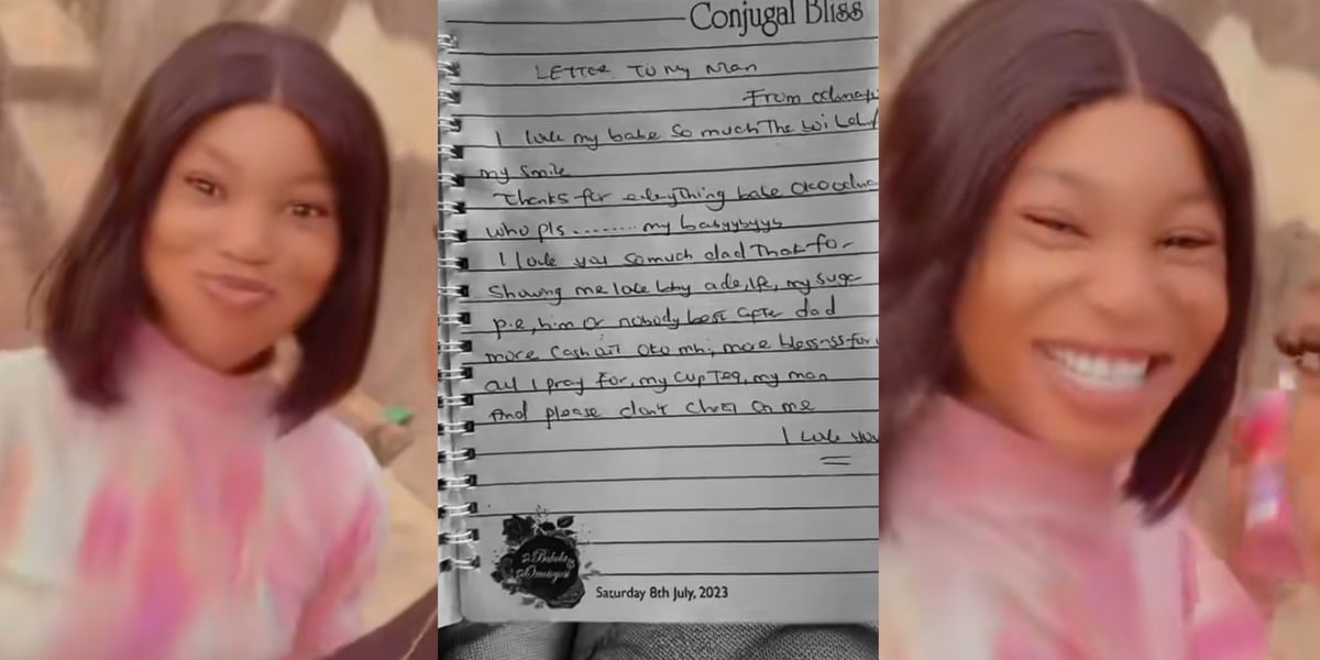 "My sugar pie, him or nobody, pls don't cheat on me" - Controversy erupts over 14-year-old girl's love letter to boyfriend