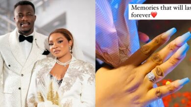 "Memories that'll last forever" - Queen Mercy Atang cherishes wedding memories, flaunts marriage ring