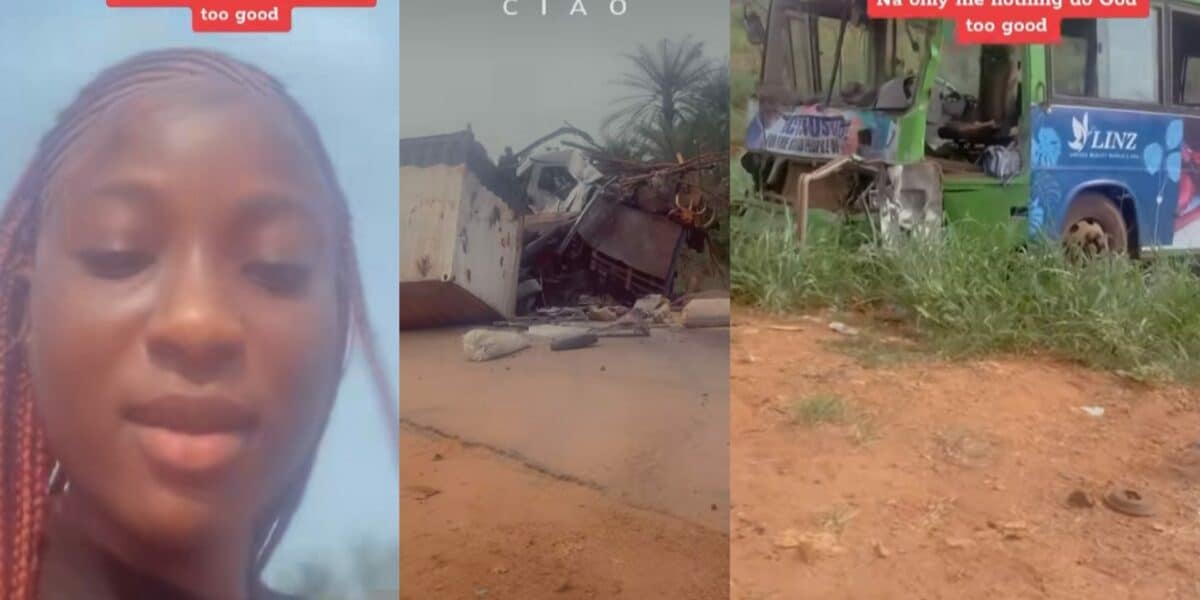 Lady in shock after surviving accident that reportedly claimed 27 lives