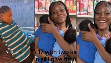 "I'm only 17 with two kids" - Lady counts her blessings