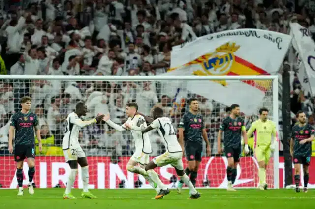 UCL: Valverde's late beauty keeps Madrid's hopes alive in 3-3 draw against City