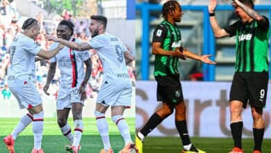 Serie A: Chukwueze denied twice in Milan's thrilling draw against Sassuolo