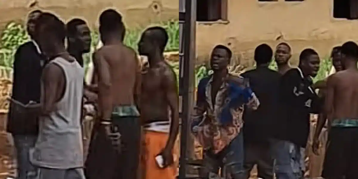 Young men captured arguing over Wizkid and Davido saga
