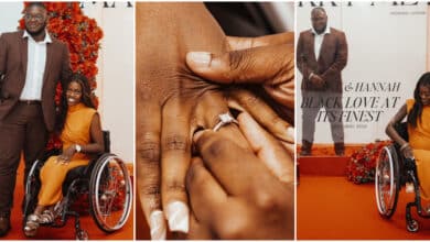 Emotional moment as man proposes to longtime girlfriend on wheelchair
