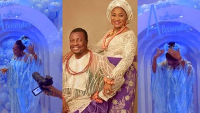 Ali Baba and wife dedicate their triplets in church, debunks "April Fool" stunt