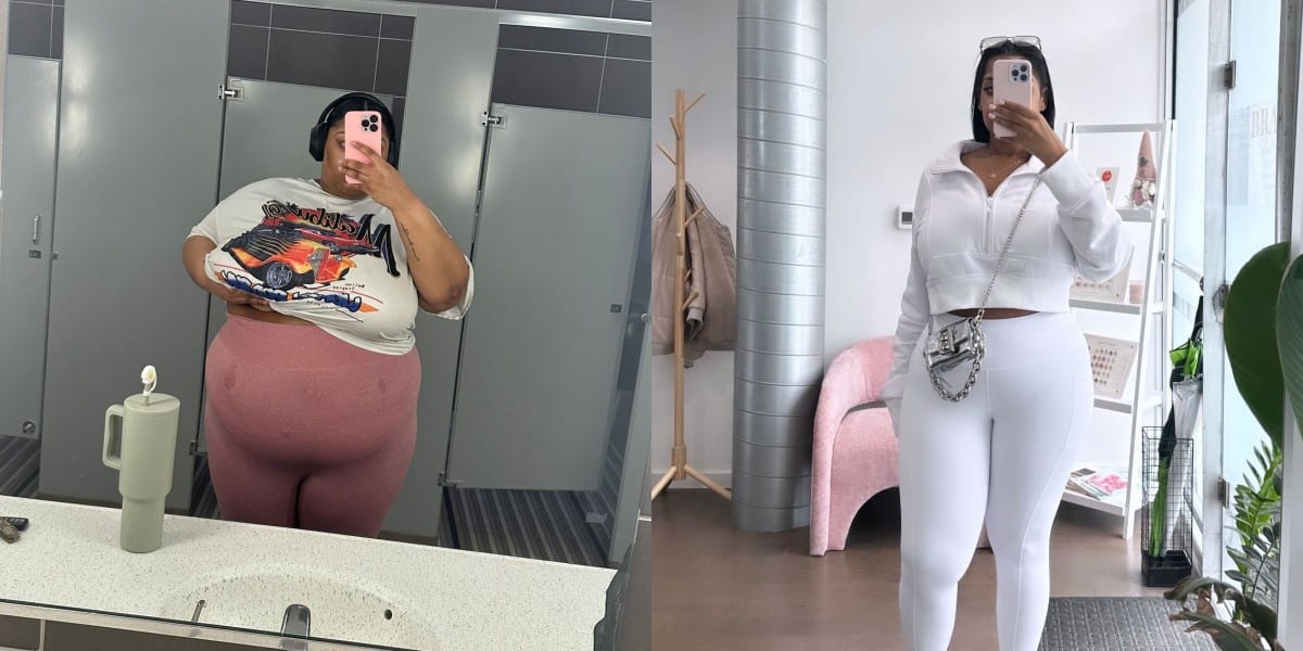 lady weight loss transformation