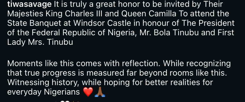 Old photo of Tiwa Savage at UK State dinner banquet in honour of Tinubu trends online 4 IMG 7764