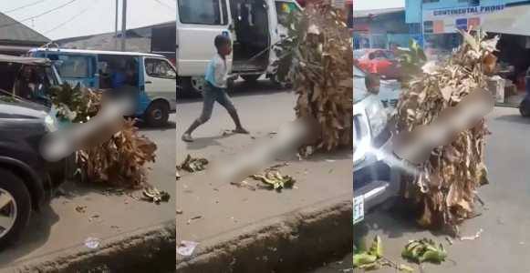 Boy flogs a masquerade that assaulted him in Calabar (Video)