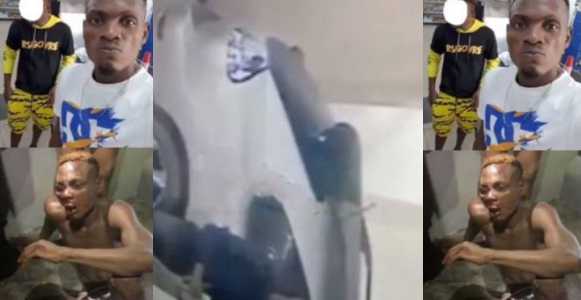 Fake yahoo boy terrorizing Benin, nabbed with the help of CCTV (Video)