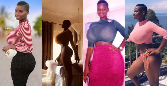 Meet 22-year-old Ghanaian model with extra ordinary hourglass shape (Photos/Video)