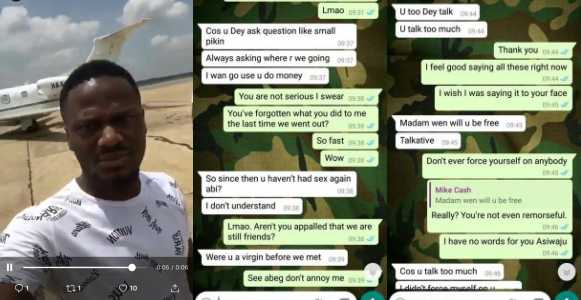 Nigerian lady accuse a man of being a serial rapist as alleged victim shares screenshots and narrates how he allegedly raped her