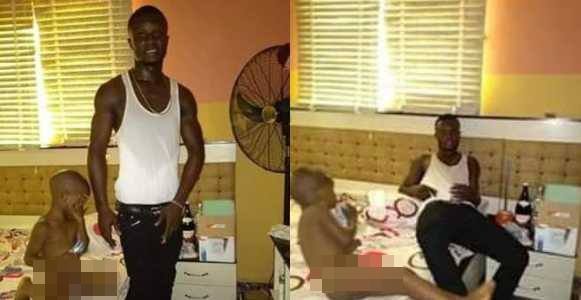 Outrage as Nigerian man hints at abusing a little boy of about 4 (photos)