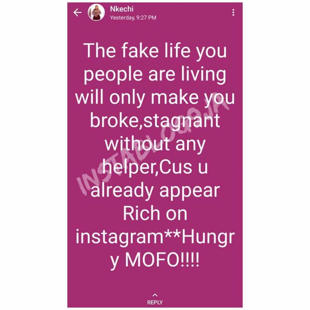Nkechi Blessing, Instablog9ja