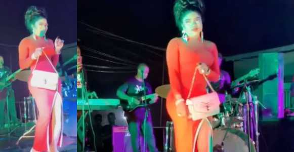 Bobrisky dances on stage as he's serenaded to the tune of 'Lady in red' (Video)