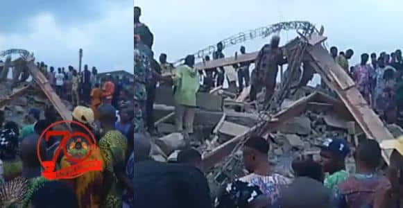 Many people trapped as two-storey building collapses in Ibadan (Video)