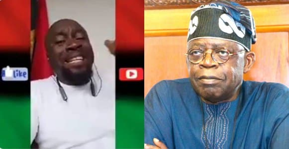 ''This Yoruba idiot it is too much, Lagos is not anybody’s property'' – IPOB man blasts, Tinubu (Video)