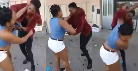 Two Nigerian women fight dirty in Napoli, Italy (Video)