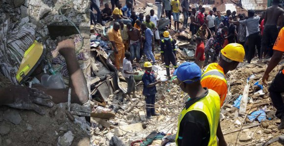 Woman reportedly commits suicide after losing two children in Lagos Building Collapse