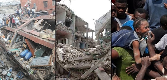 Lagos School Building: See before collapse and after the collapse photos