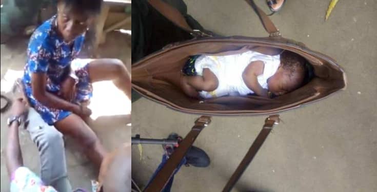 Couple hide stolen baby inside a handbag in Port-Harcourt (Video)