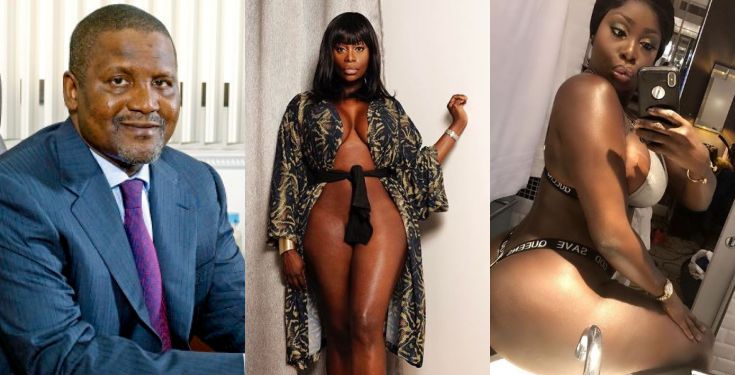 "I love him" - Curvy model, Symbas says Alh. Aliko Dangote is her crush