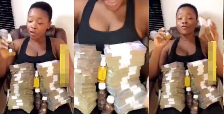 Lady advertises her secret charm perfumes she used to become a millionaire (Video)