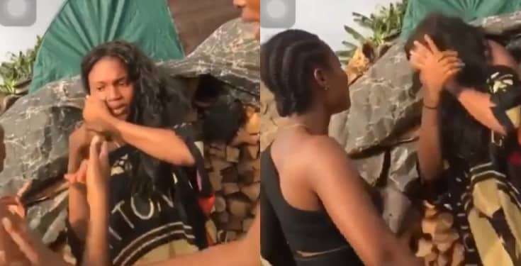 Lady disgraces slay queen for dating her father In Benin (Video)